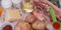 Тушеная картошка со свининой в мультиварке Картофель тушеный со свининой в мультиварке редмонд