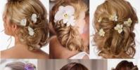 Свадебные прически с живыми цветами в волосах